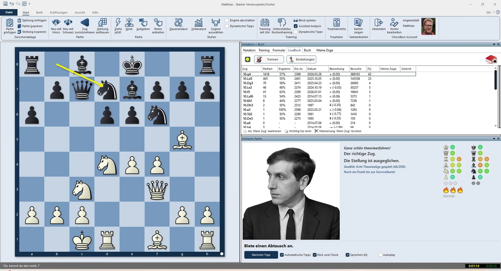 Fritz 21 — Fischer-Legendenmodus